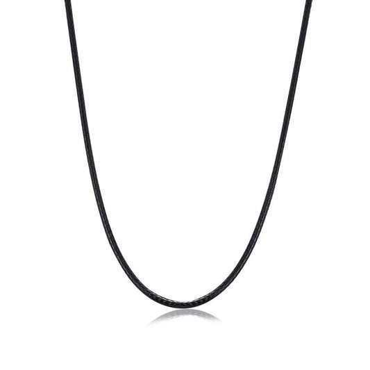 Handmade Cotton and .925 Sterling Silver Men's Necklace