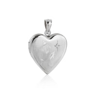 Mother and Child Dolphin Locket Pendant with Crystal Star, 925 Sterling Silver