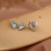 Mother and Child Dolphin Locket Pendant with Crystal Star, 925 Sterling Silver