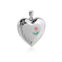 Honey Moon Red Rose Heart Locket Pendant
