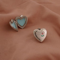 Honey Moon Red Rose Heart Locket Pendant