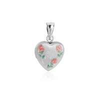 Red Rose Heart Locket Pendant
