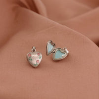 Red Rose Heart Locket Pendant