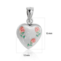 Red Rose Heart Locket Pendant