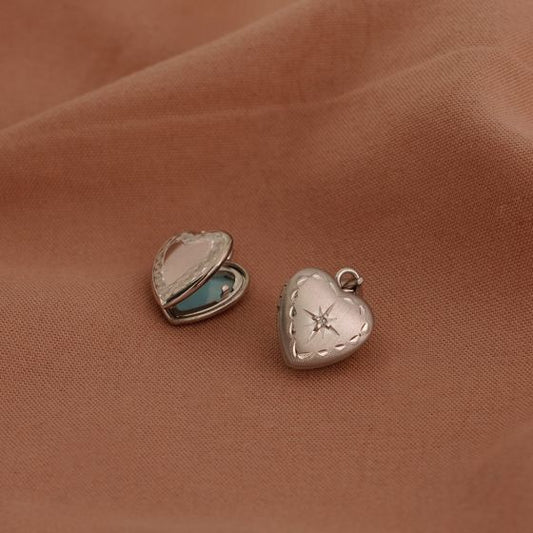 CZ Star Hedgehog Sterling Silver Locket Pendant