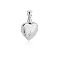 Crystal Star Drop Locket Pendant in 925 Sterling Silver