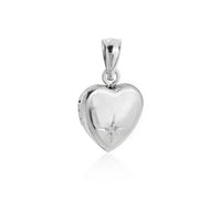 Crystal Star Drop Locket Pendant in 925 Sterling Silver
