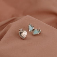 Classic Crystal Heart Locket Pendant in 925 Sterling Silver