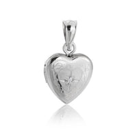 Classic Crystal Heart Locket Pendant in 925 Sterling Silver
