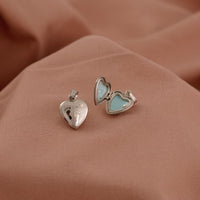 Children's Footprint Heart Locket Pendant, 925 Sterling Silver