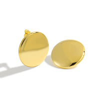 Irregular Ellipse 925 Sterling Silver Earrings
