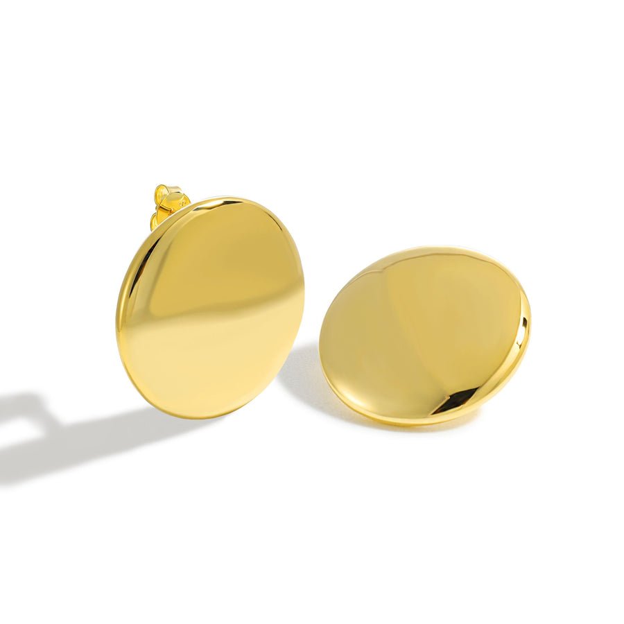 Irregular Ellipse 925 Sterling Silver Earrings