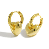 Hollow Love Heart Star Hoop Earrings in 925 Sterling Silver