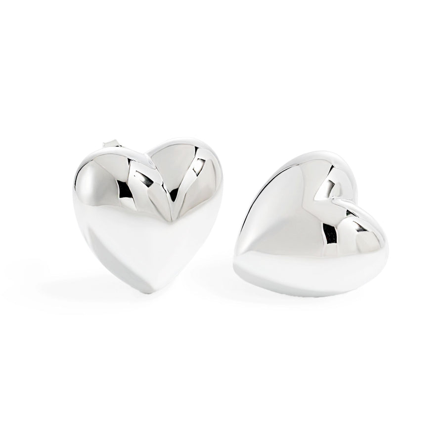 Electroformed Heart and Star Stud Earrings