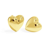 Electroformed Heart and Star Stud Earrings