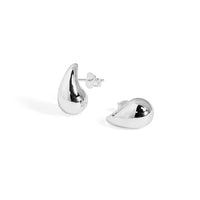 Mini Hollow Water Drop Stud Earrings, 18K Gold Plated S999 Sterling Silver