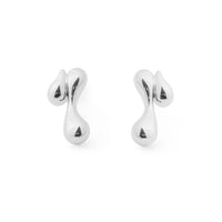 Electroformed Irregular Chunky Drop Earrings in S999 Sterling Silver