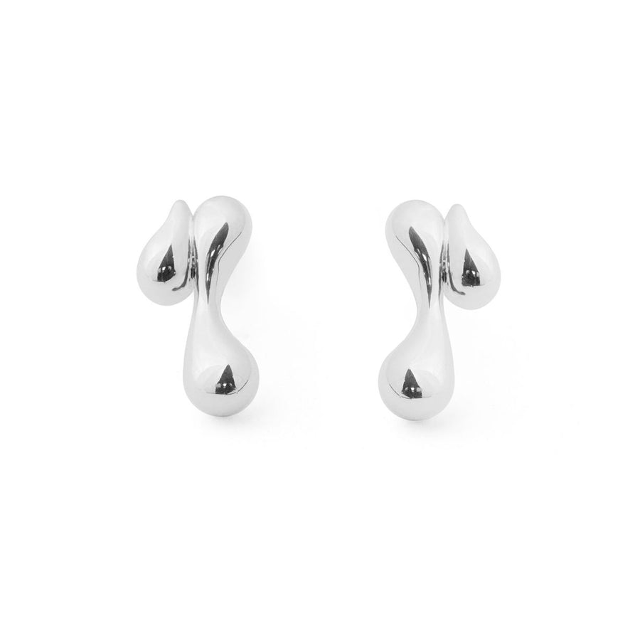 Electroformed Irregular Chunky Drop Earrings in S999 Sterling Silver