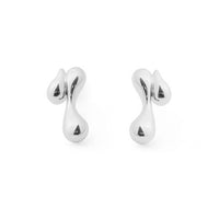 Electroformed Irregular Chunky Drop Earrings in S999 Sterling Silver