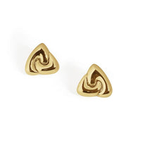 Rotating Triangle Electroformed Sterling Silver Chunky Stud Earrings