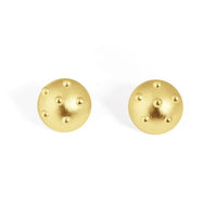 Geometry Round Rivet Stud Earrings, Sterling Silver