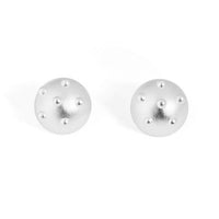Geometry Round Rivet Stud Earrings, Sterling Silver