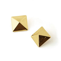 Electroformed Origami Pyramid Earrings in S999 Silver