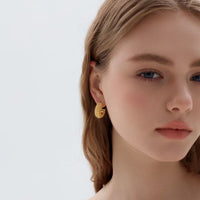 Chunky Electroformed Round Hoop Earrings