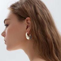 Chunky Electroformed Irregular Hoop Earrings