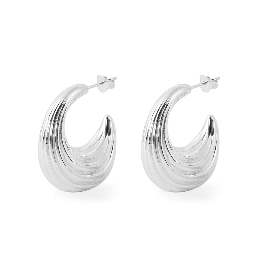 Chunky Electroformed Irregular Hoop Earrings