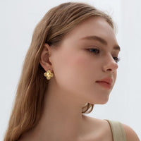 Chunky Square Cone Electroformed Stud Earrings