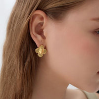 Chunky Square Cone Electroformed Stud Earrings