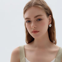 Chunky Square Cone Electroformed Stud Earrings