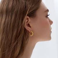 Large Chunky Electroformed Hollow Hoop Earrings