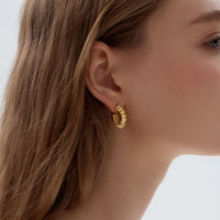 Large Chunky Electroformed Hollow Hoop Earrings