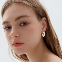 Large Chunky Electroformed Hollow Hoop Earrings