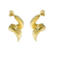 Large Irregular Pearl Knot Sterling Silver Stud Earrings