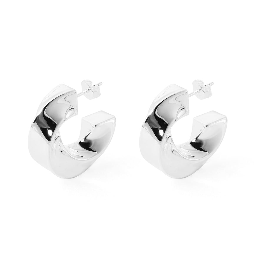 Twisted C Hollow Chunky Hoop Earrings