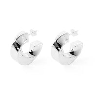Twisted C Hollow Chunky Hoop Earrings
