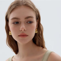 Electroformed Hollow Triangle Sterling Stud Earrings