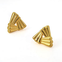 Electroformed Hollow Triangle Sterling Stud Earrings