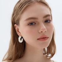 Hollow Chunky Electroforming Earrings, Large Statement