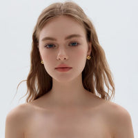 Chunky Electroformed Lip Stud Earrings, 999 Sterling Silver