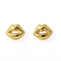 Chunky Electroformed Lip Stud Earrings, 999 Sterling Silver
