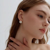 Chunky Electroformed Lip Stud Earrings, 999 Sterling Silver