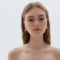 Electroforming Irregular Strip Hoop Earrings, 999 Sterling Silver