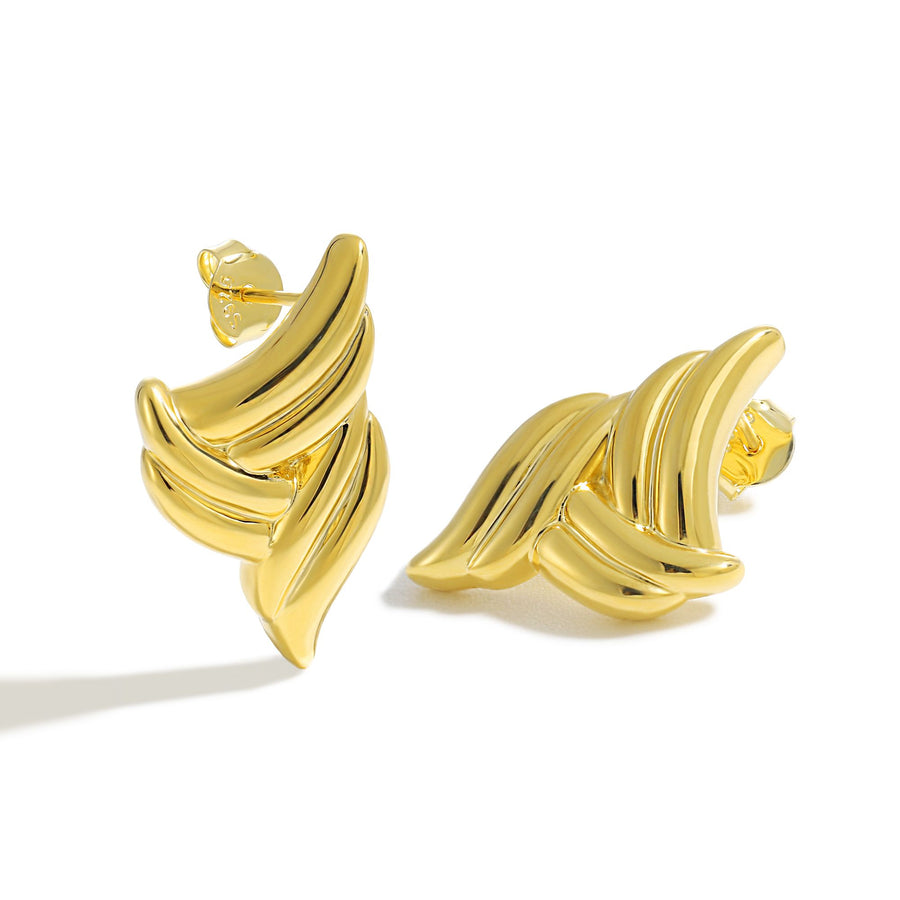 Triangle Wing Statement Earrings in 925 Sterling Silver