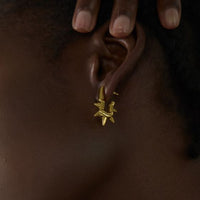 Electroformed U-Shape Rivet Hollow Statement Earrings