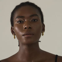 Electroformed U-Shape Rivet Hollow Statement Earrings