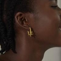 Electroformed U-Shape Rivet Hollow Statement Earrings